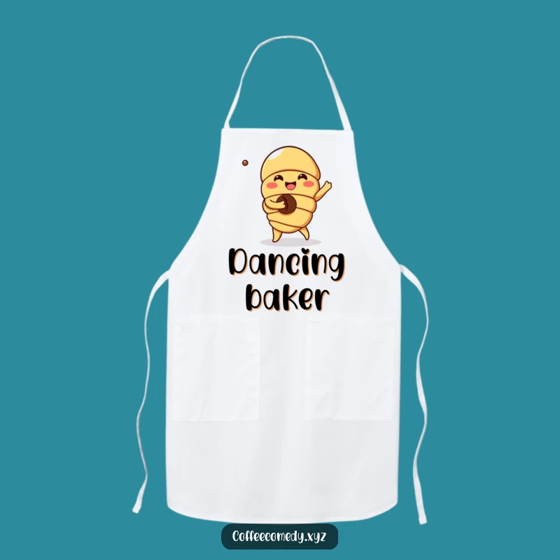 Funny Kawaii Croissant Apron: Joyful Cooking, Perfect Baking Gift!