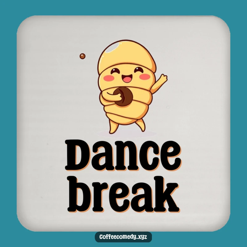 Funny Kawaii Croissant Coaster: Joyful Protection, Perfect Coffee Table Gift!