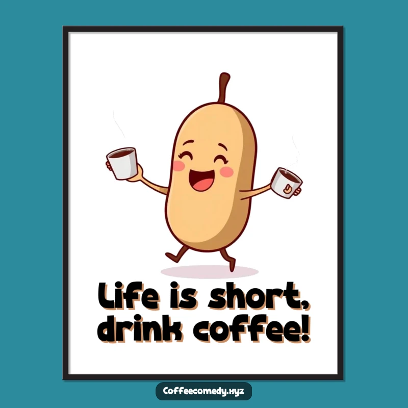 Free Printable Coffee Bean Wall Art - Juggling Funny Downloadable Decor