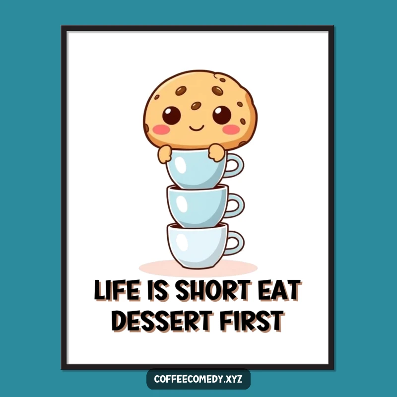 Free Printable Cookie Art: Funny Downloadable Wall Decor for Coffee Addicts!