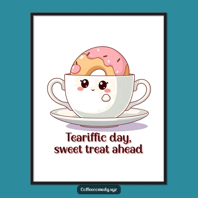 Free Printable Kawaii Doughnut Wall Art: Humorous Downloadable Decor for Sweet Spaces