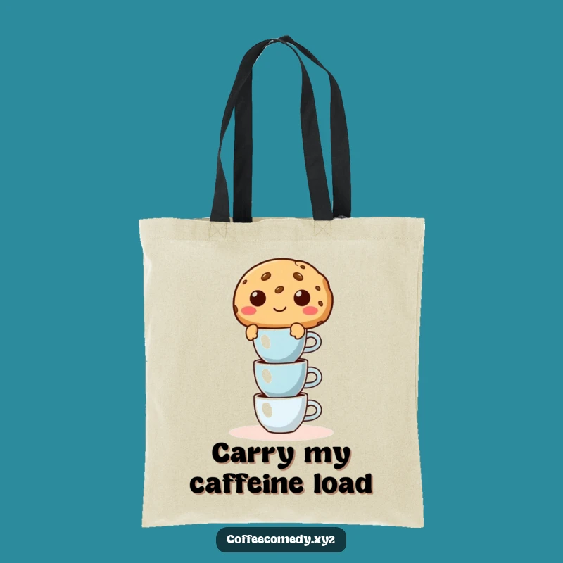 Funny Cookie Tote Bag: Mischievous Cup Balancer, Stylish & Practical Funny Gift